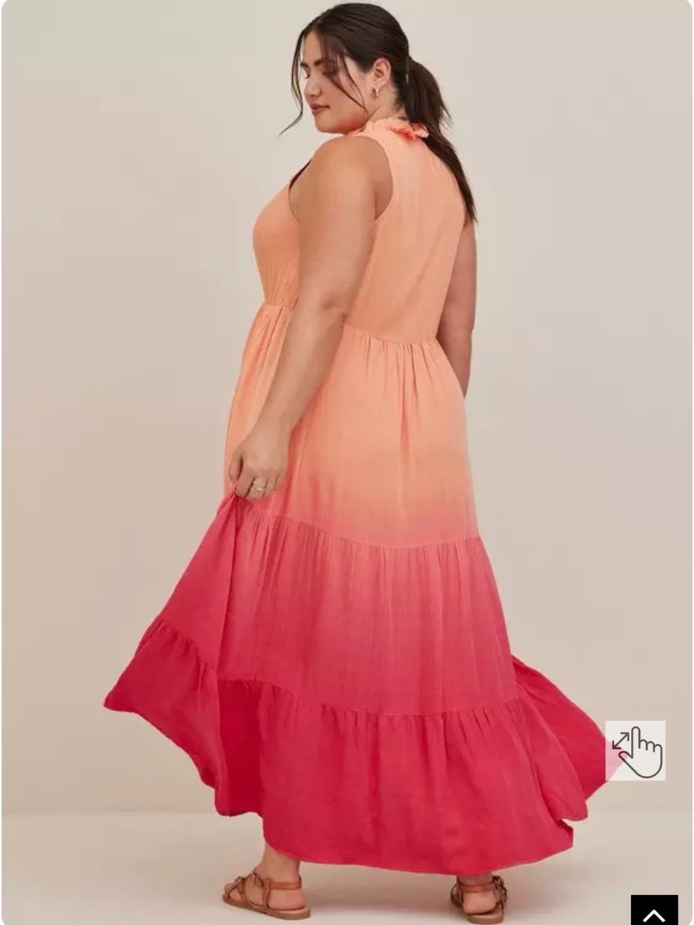 torrid Ombre Red Tiered Maxi Dress 1x